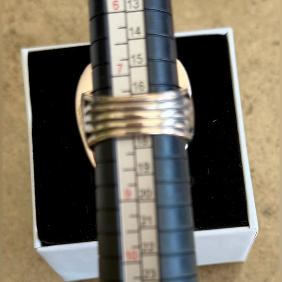 Silpada Vintage Sterling Silver Tumbled Turquoise Ring 16.3 Grams Size - 8 - Picture 5 of 6